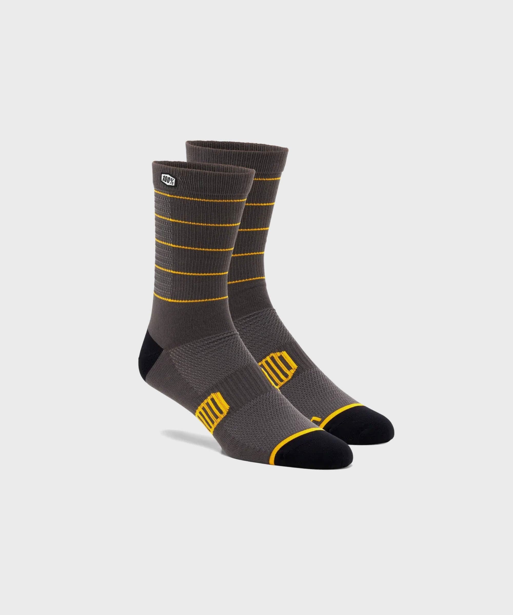 100% Advocate Performance Socks Charcoal / Mustard S/M