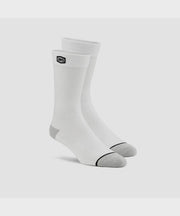 100% Solid Casual Socks White S/M