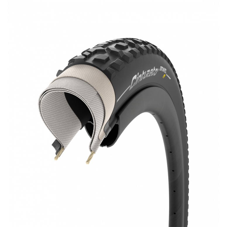 Pirelli Cinturato Gravel M Black / Speedgrip / Nylon Fabric / 700X40C / Tubeless Ready / Clincher -