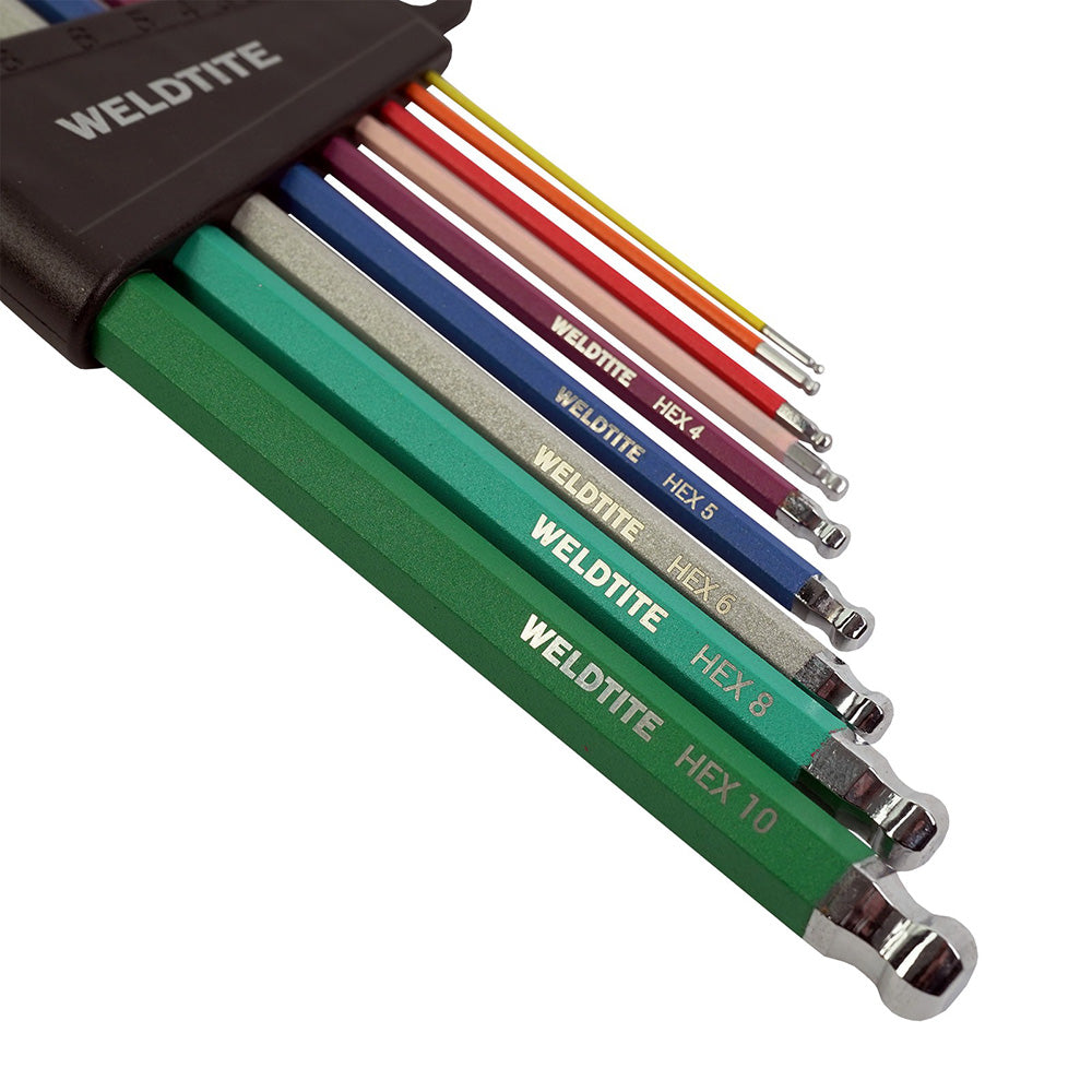 Weldtite 9Pc Ball Hex Key Set 1.5-10mm