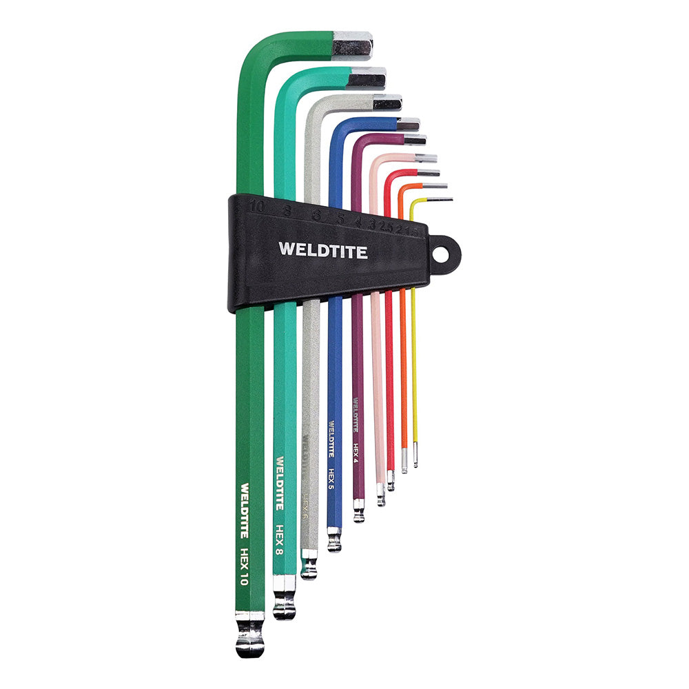 Weldtite 9Pc Ball Hex Key Set 1.5-10mm 0