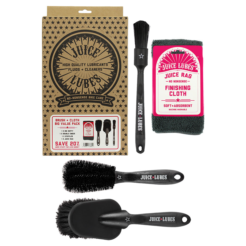 Juice Lubes 3 x Brush & Cloth Pack One