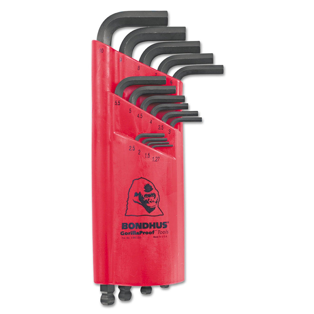 Bondhus Ball Hex Key Set Red 1.27-10mm