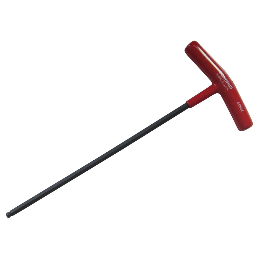 Bondhus T-Handle Metric Ball Hex Key Red 5mm