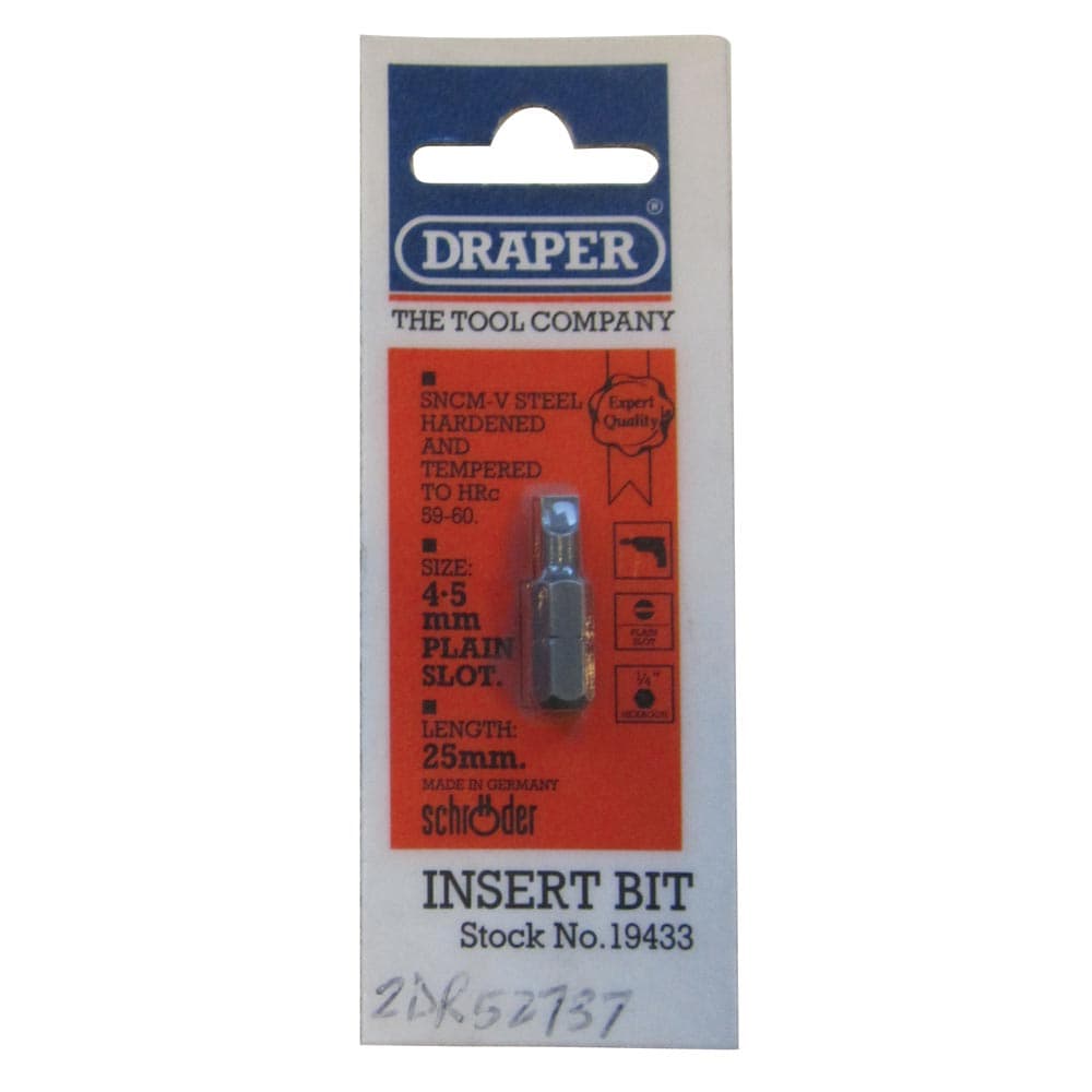 Draper Hex screwdriver bits