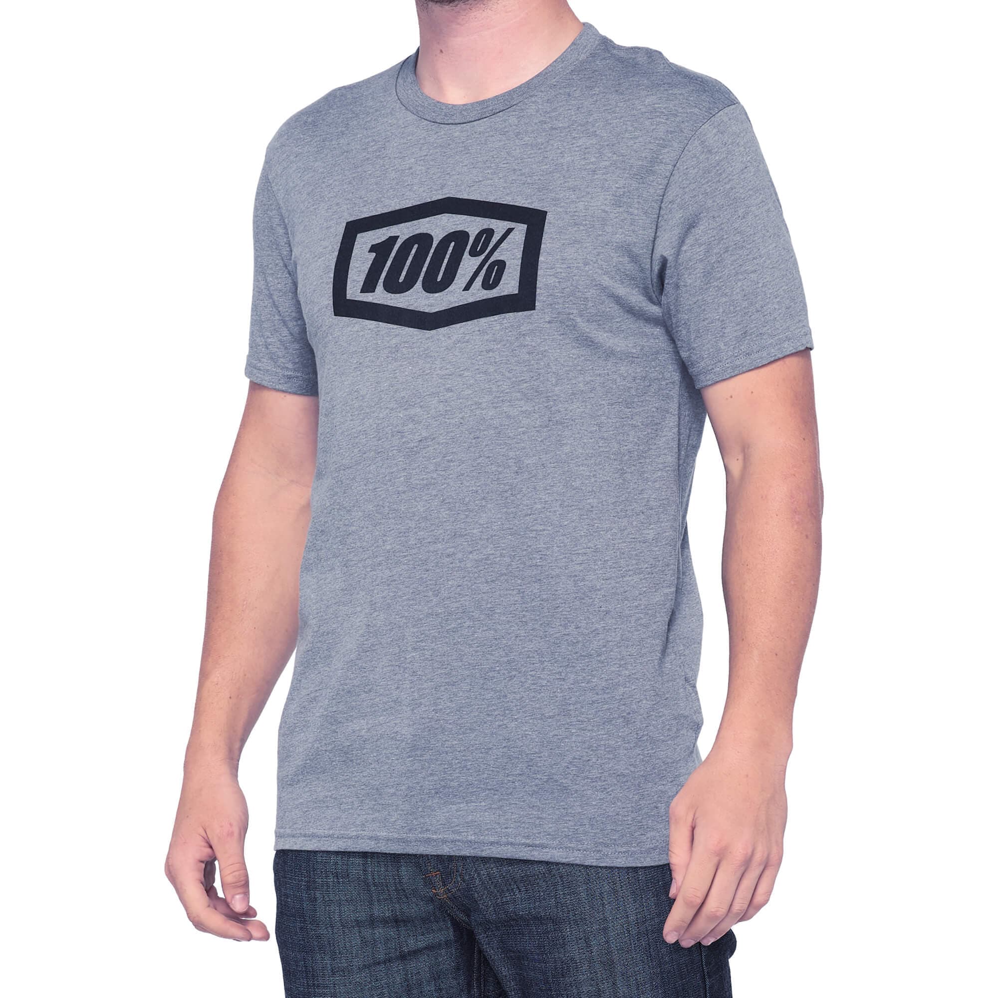 100% Essential T-Shirt Gunmetal Heather