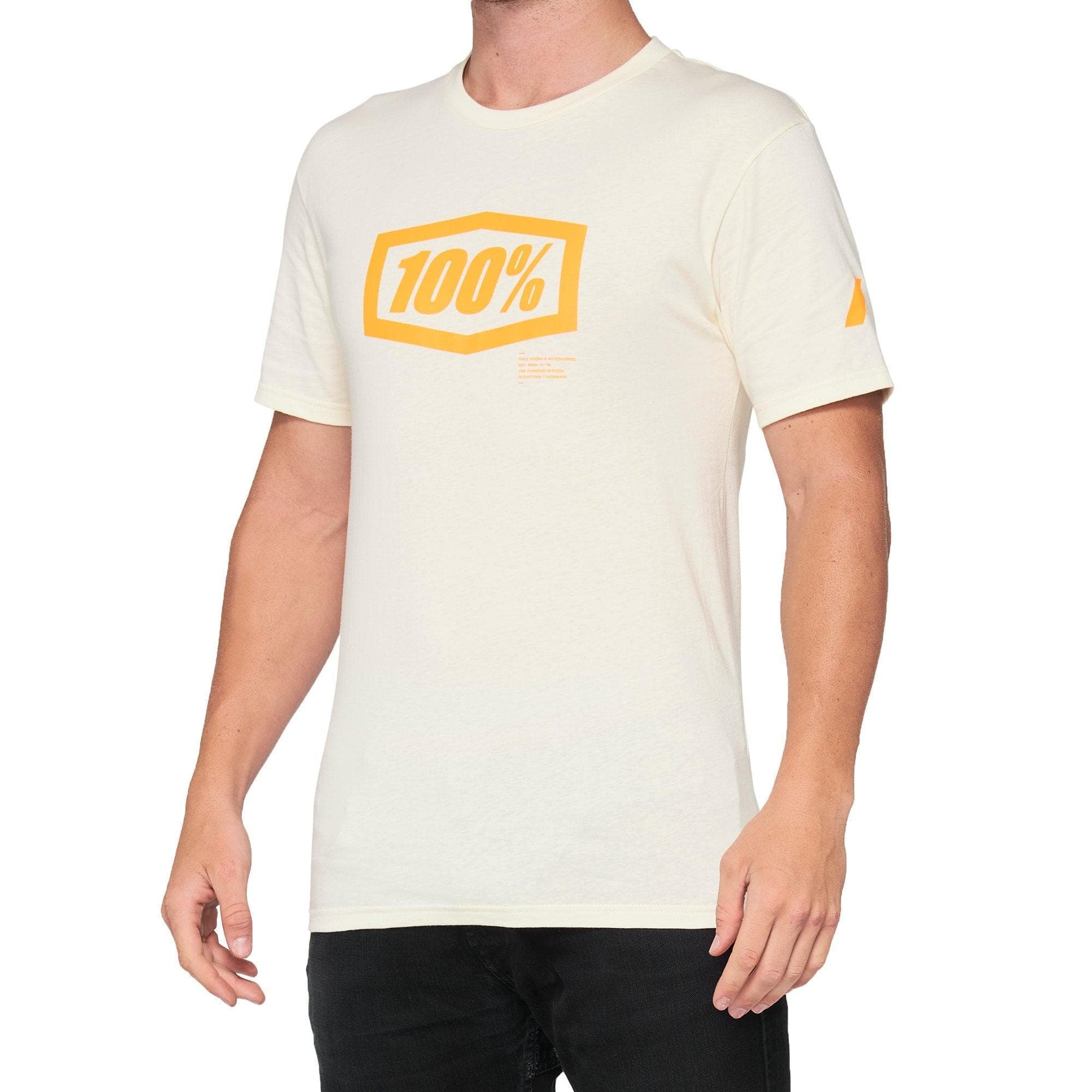 100% Essential T-Shirt Chalk / Orange