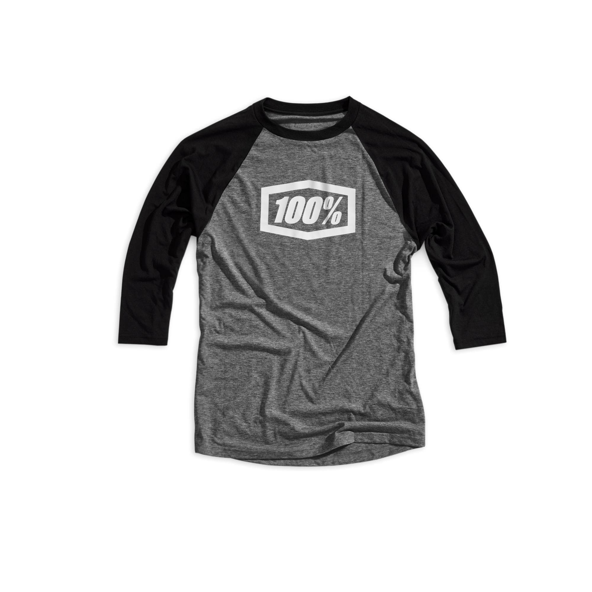 100% Icon ¾ Tech Tee Grey / Black