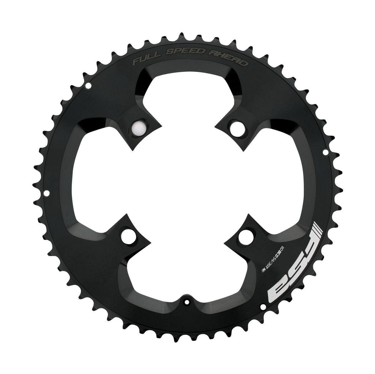 FSA SL-K/PBox ABS Road Chainring (2x12, 110x50T, Black, 4h)