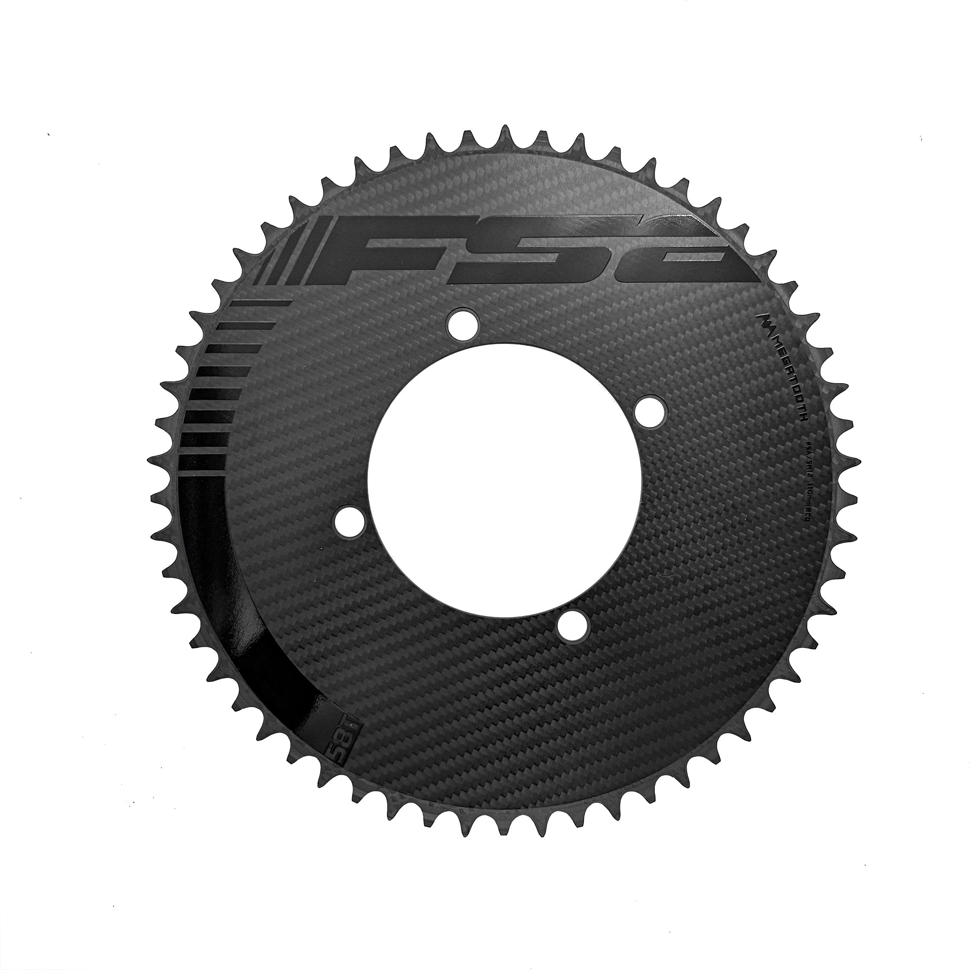 FSA Powerbox Carbon Aero Chainring (110x58T, MT-12s, 1x, WA265)