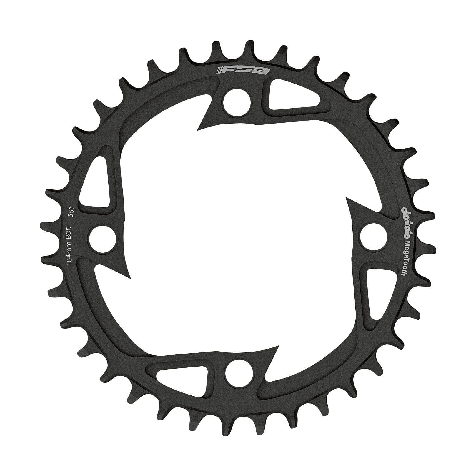 FSA Bosch V-Shape Alloy Ebike Chainring, 1x (Black)