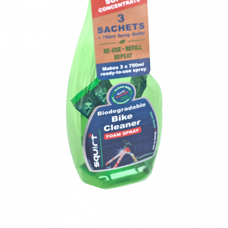 Squirt Bike Cleaner 750ml Spray with 3 Sachets