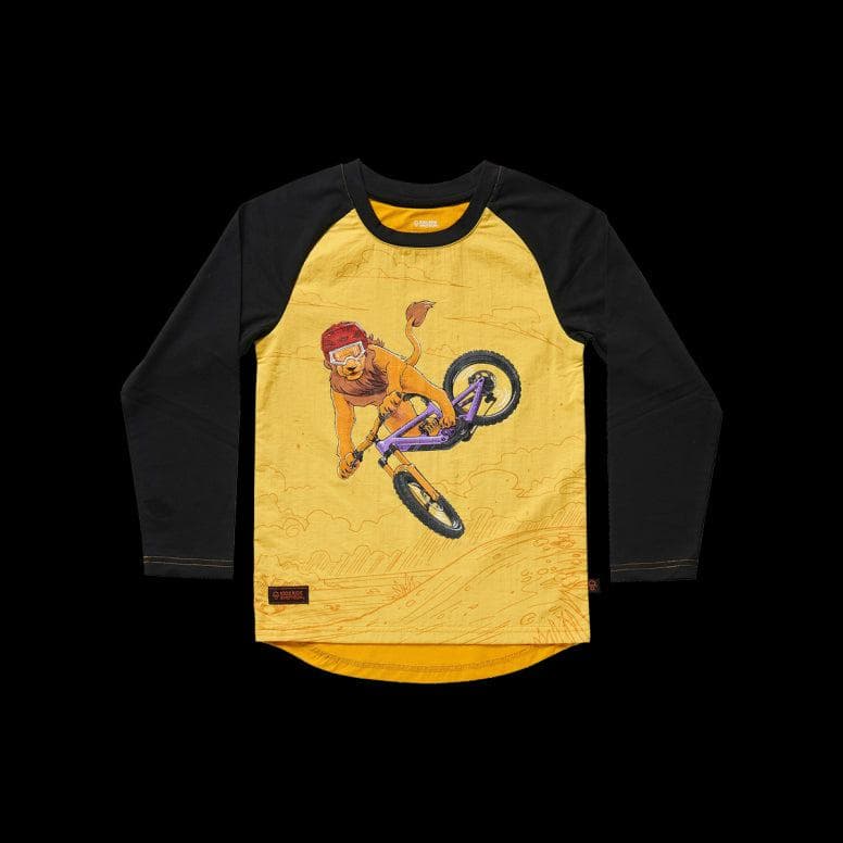 Kids Ride Shotgun Kids Lion Windproof Jersey - Yellow - 4 years