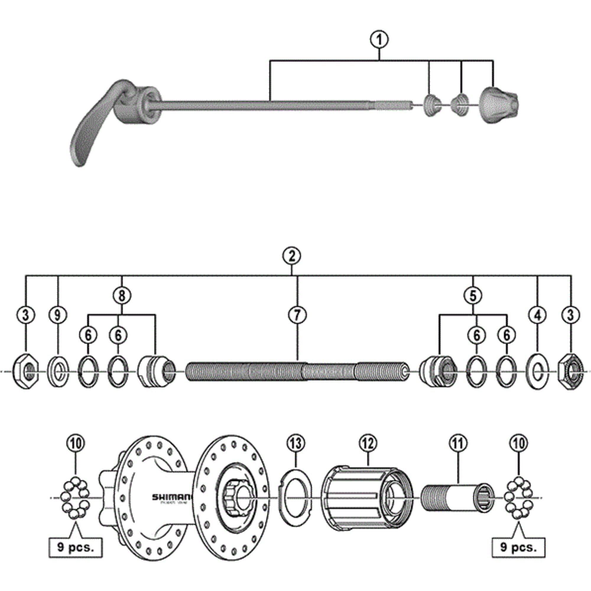 Shimano Spares C201 / RM40 8-speed MTB Freehub body