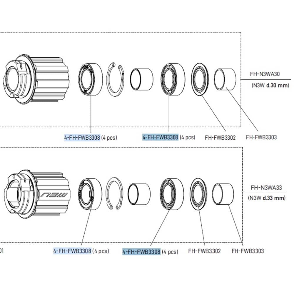 campagnolo-n3w-freehub-bearings-4-pcs