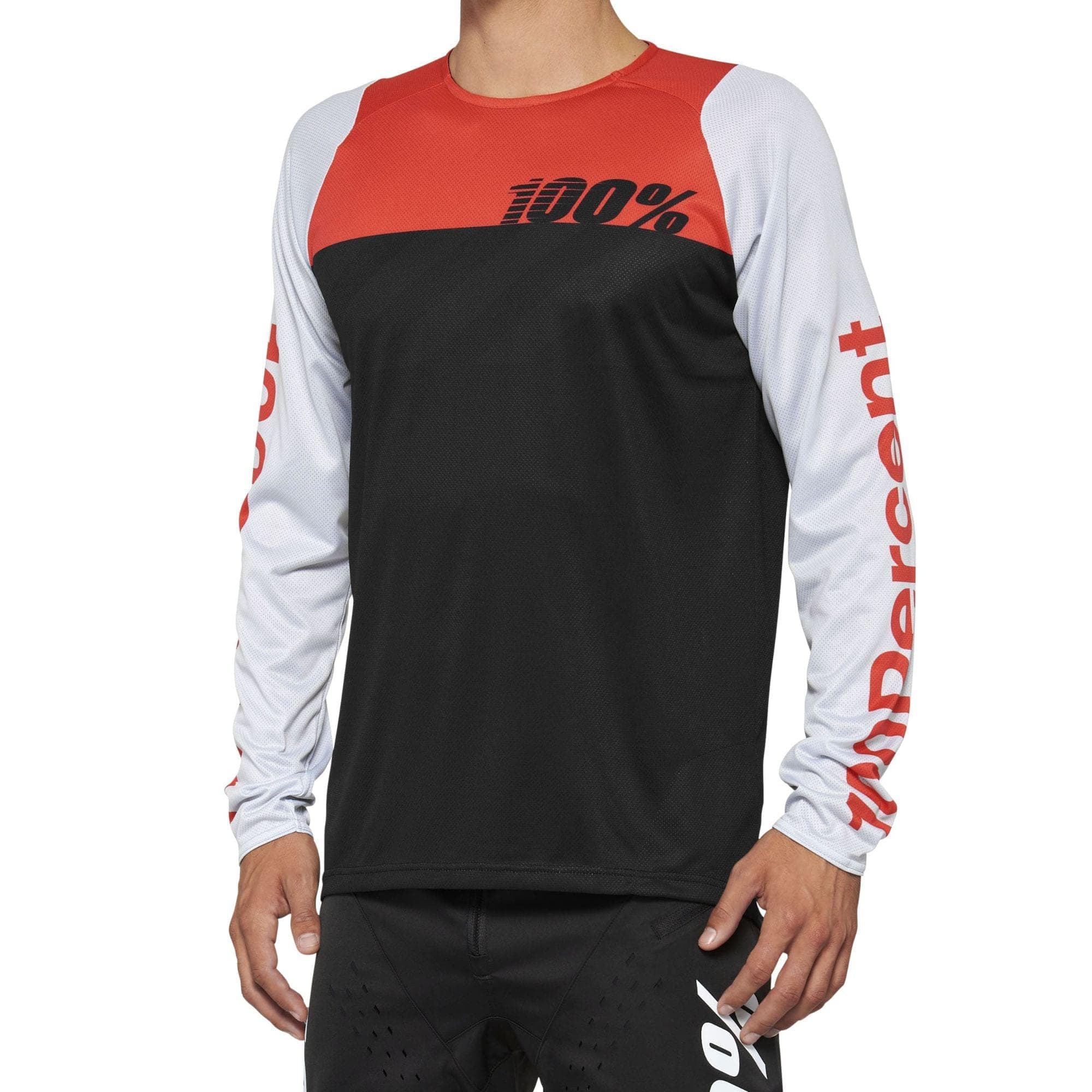 100% R-Core Long Sleeve Jersey 2022 Black / Racer Red