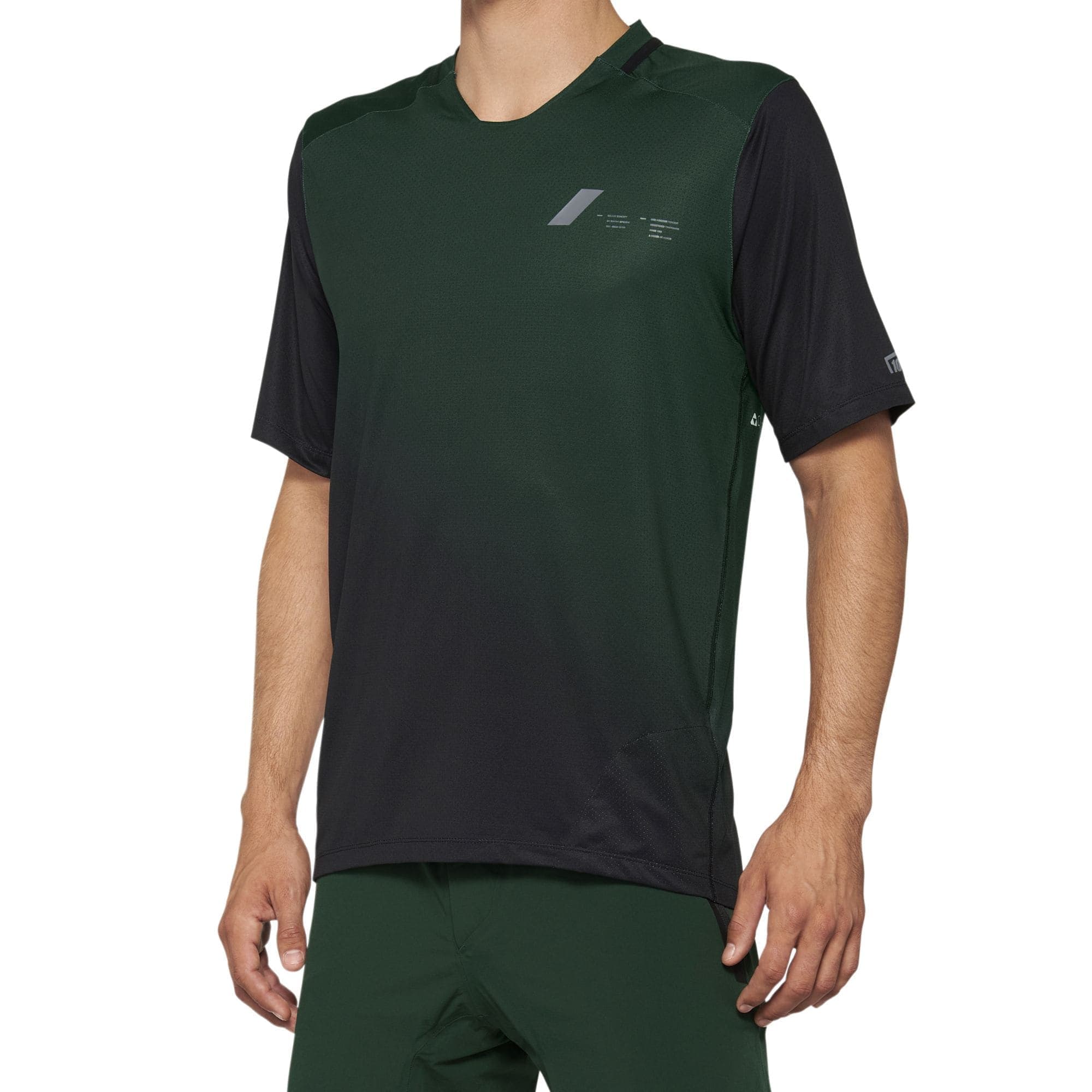 100% Celium Short Sleeve Jersey 2022 Green / Black