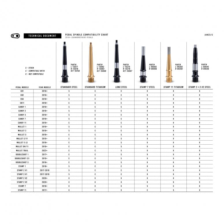 Crankbrothers Titanium Stamp 11 Spindles -  - Titanium