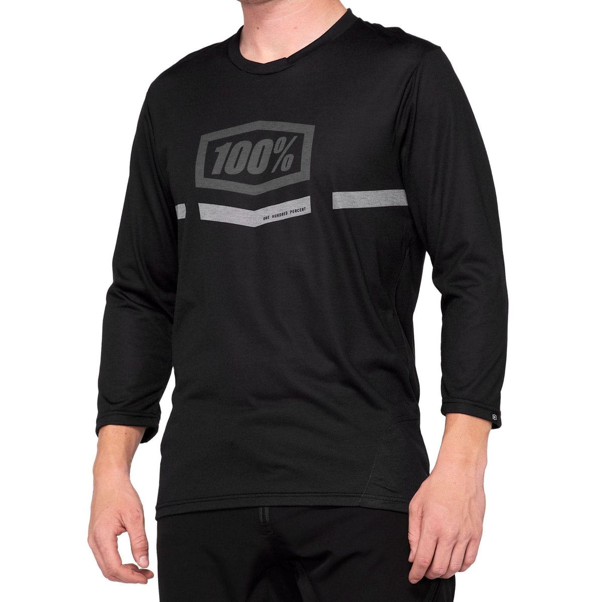 100% Airmatic ¾ Sleeve Jersey Black