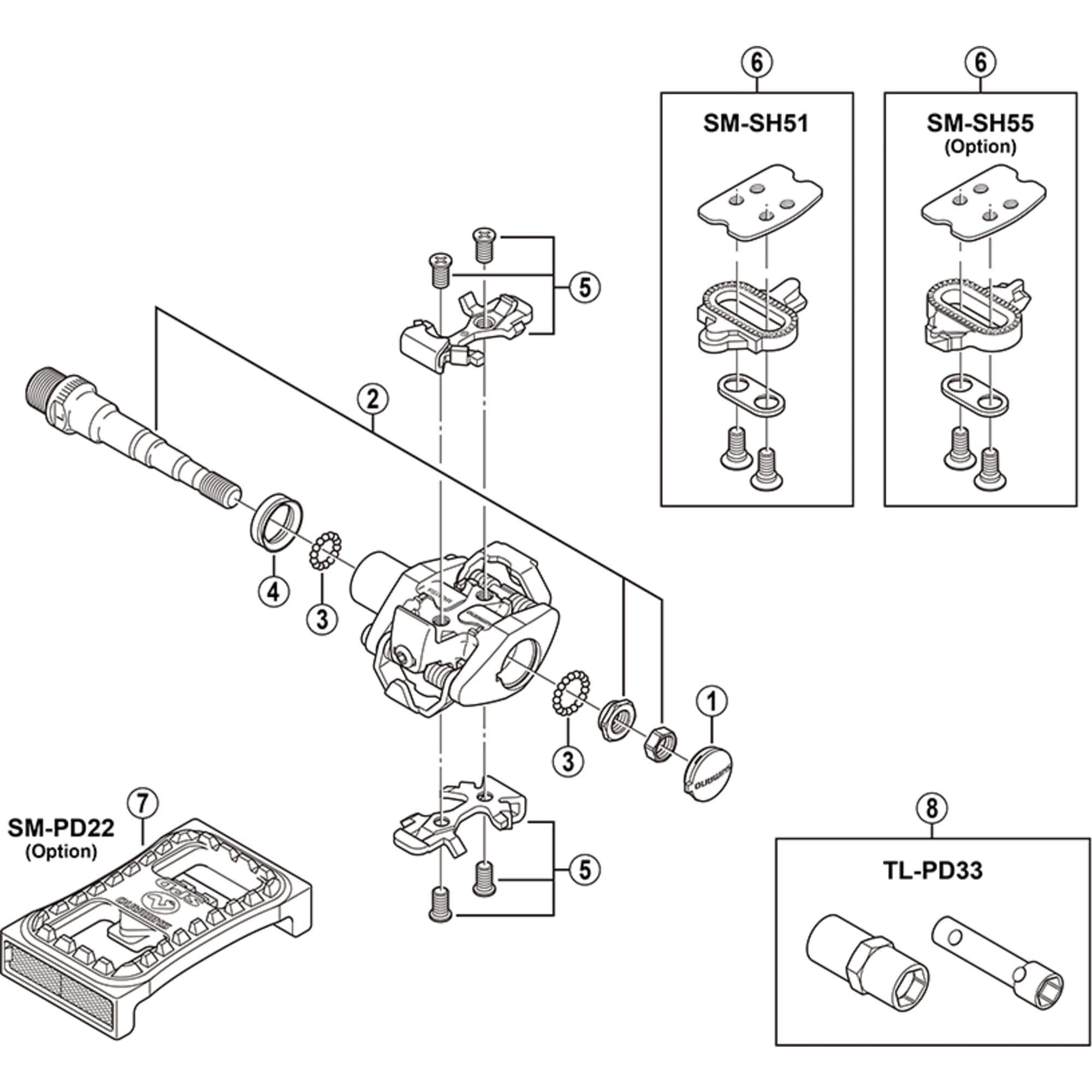 Shimano Spares PD-M324 axle seal