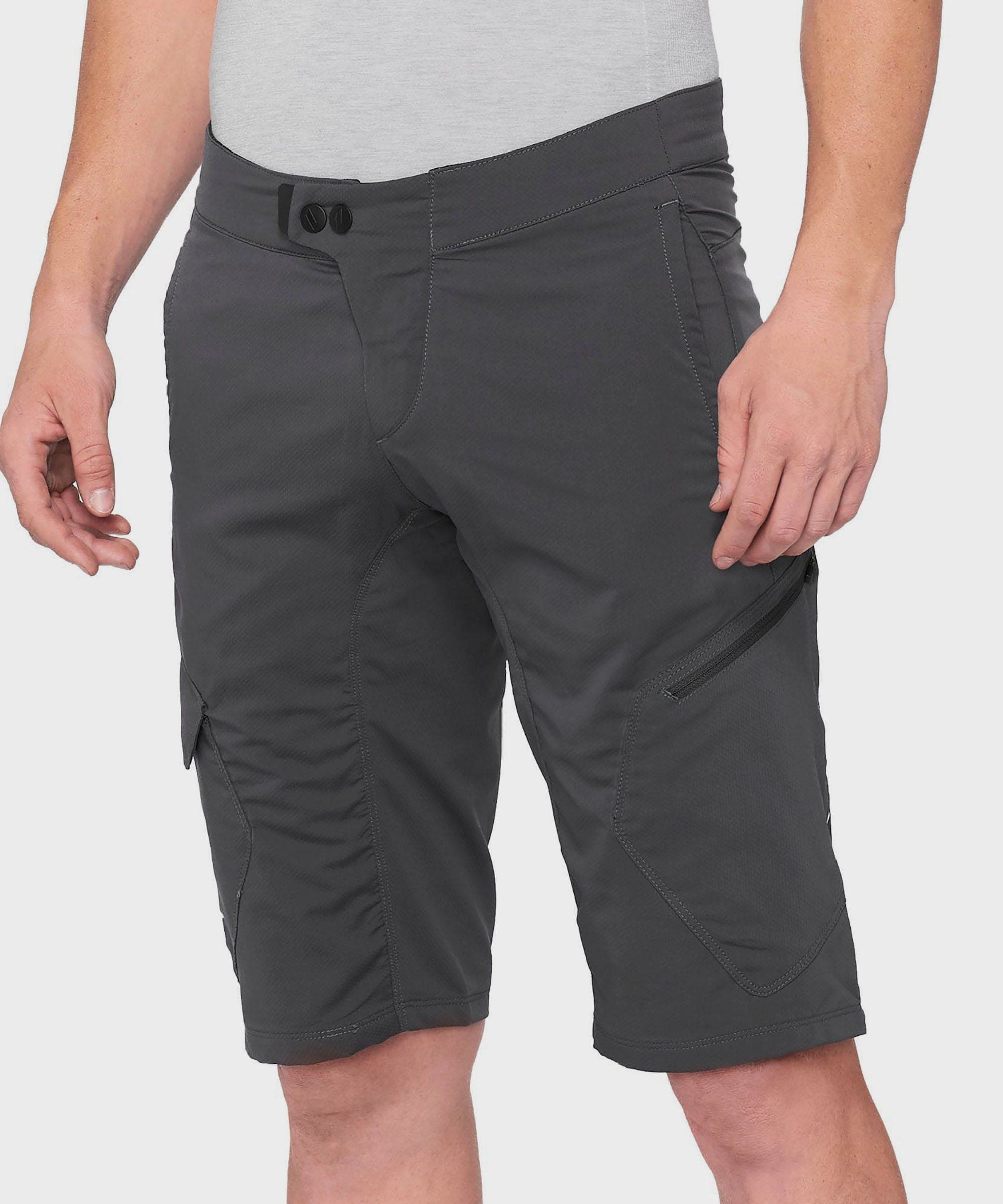 100% Ridecamp Shorts 2022 Charcoal 38"
