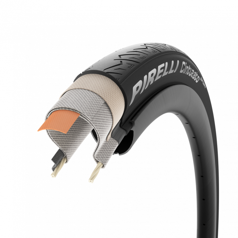 Pirelli Cinturato Sport Black / Pro Compound / Techwall+ / 700X32C / Clincher - Folding Bead