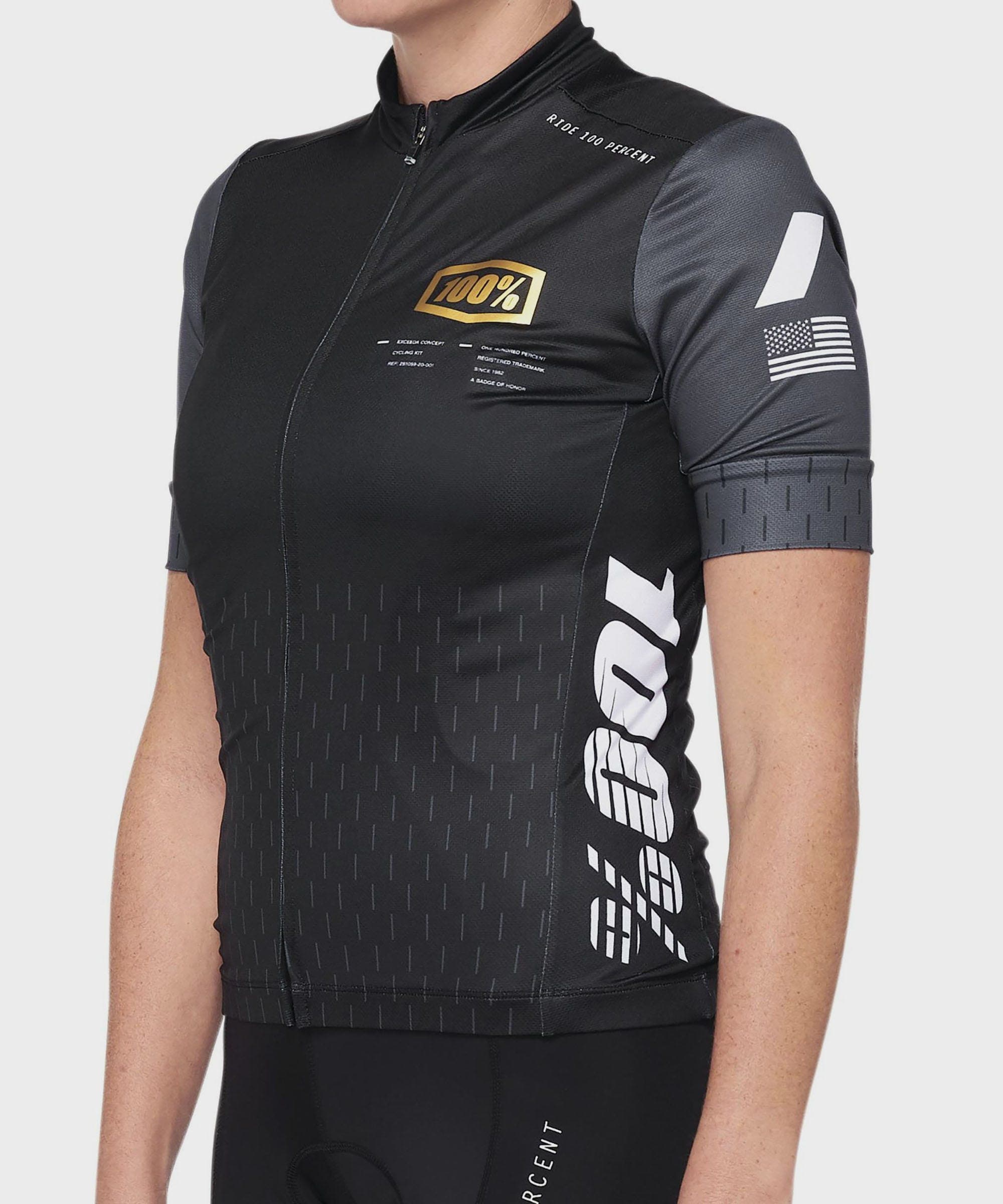 100% Exceeda Women's Jersey Black / Charcoal L