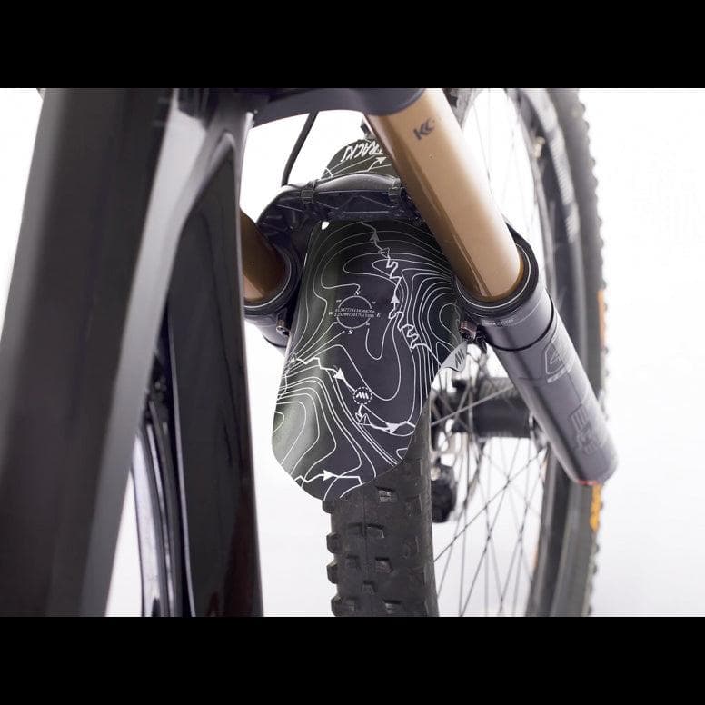 All Mountain Style Mudguard - Tracks - Black/White -