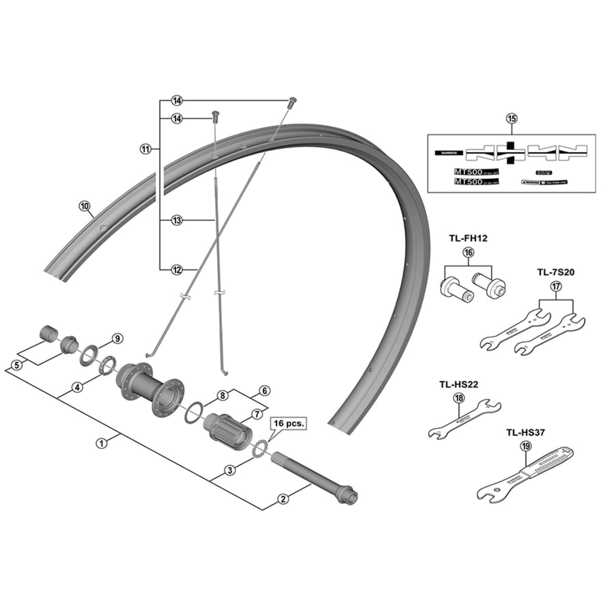 Shimano Spares WH-M778 bearing set 5/32 34 piece; front