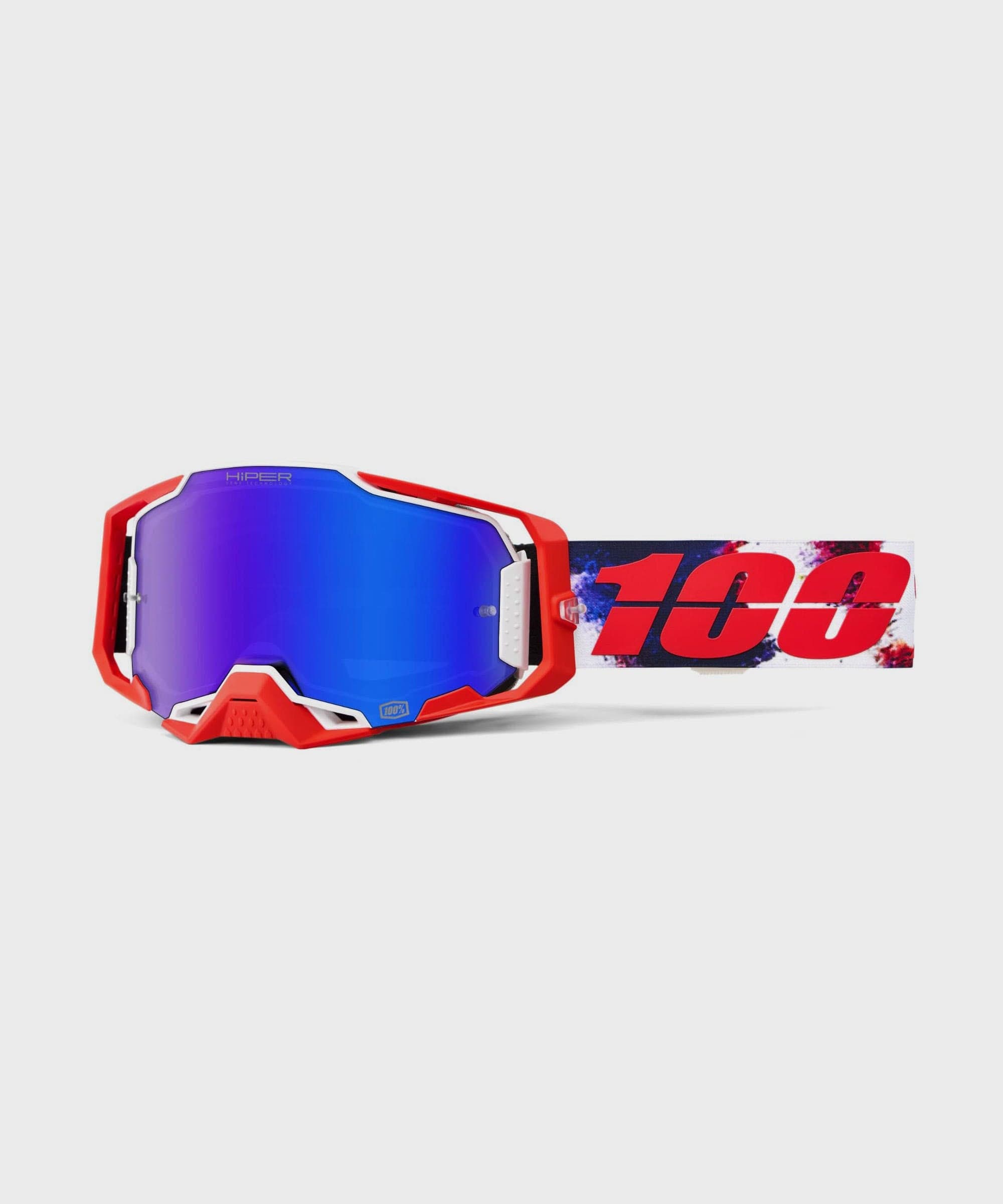100% Armega Goggles Morpho / HiPER Mirror Blue Lens