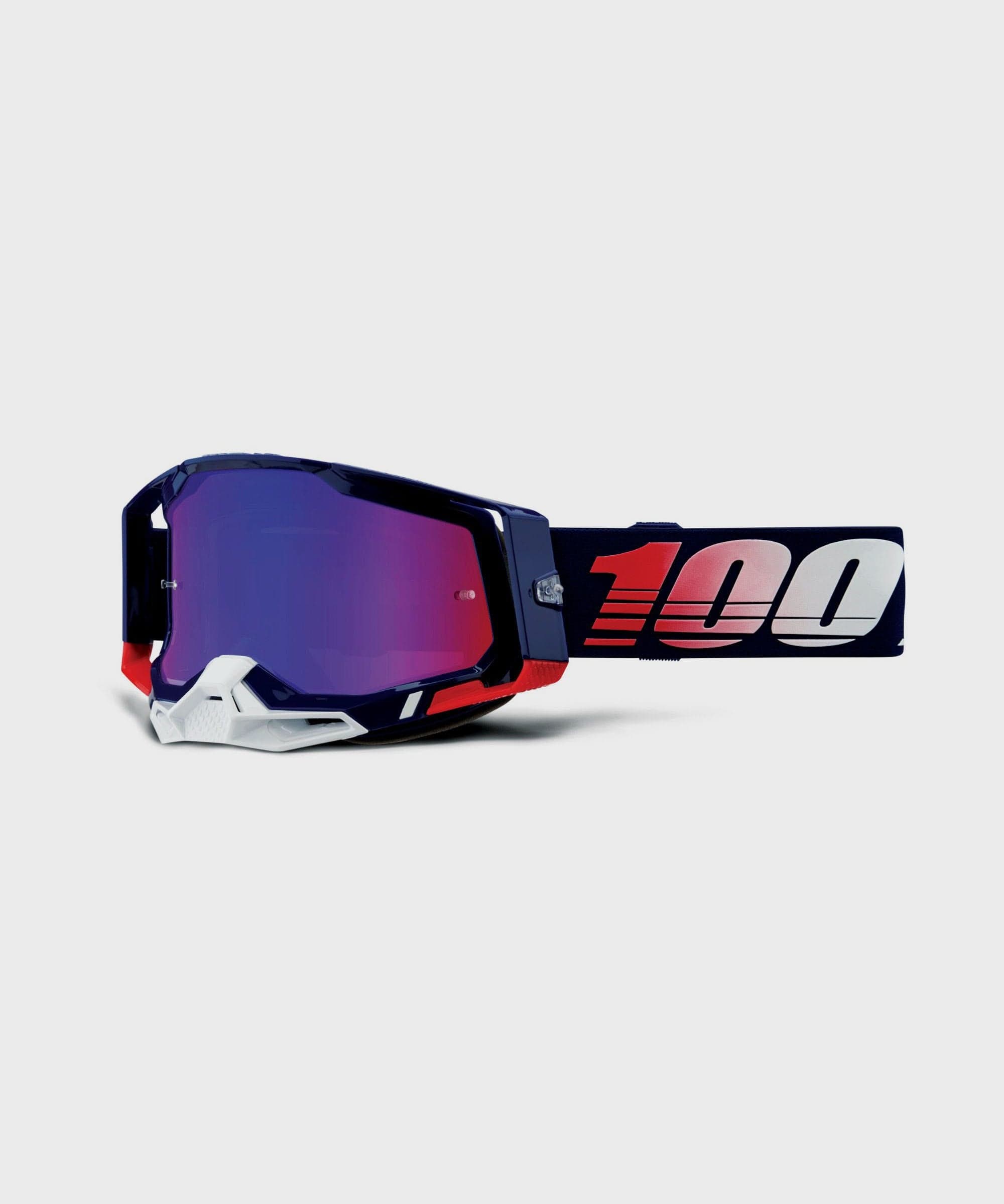 100% Racecraft 2 Goggle Republic / Mirror Red/Blue Lens