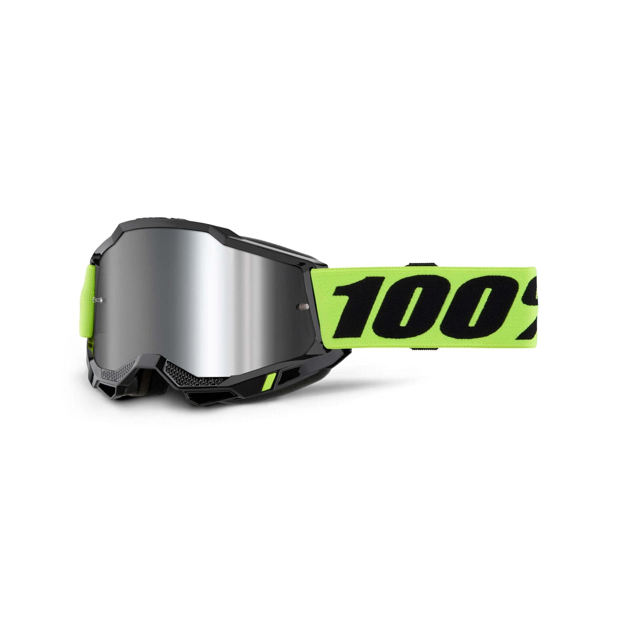 100% Accuri 2 Goggle Neon Yellow / Mirror Silver Lens