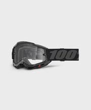 100% Accuri 2 Enduro Moto Goggles Black / Clear Lens