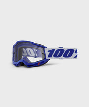 100% Accuri 2 Enduro Moto Goggles Blue / Clear Lens