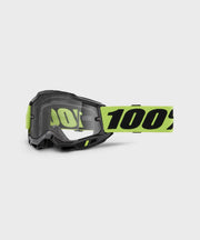 100% Accuri 2 Enduro Moto Goggles Neon Yellow / Clear Lens
