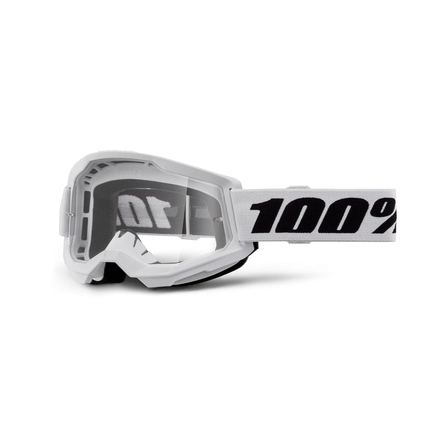 100% Strata 2 Goggle White / Clear Lens