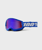 100% Strata 2 Goggle Blue / Mirror Red/Blue Lens