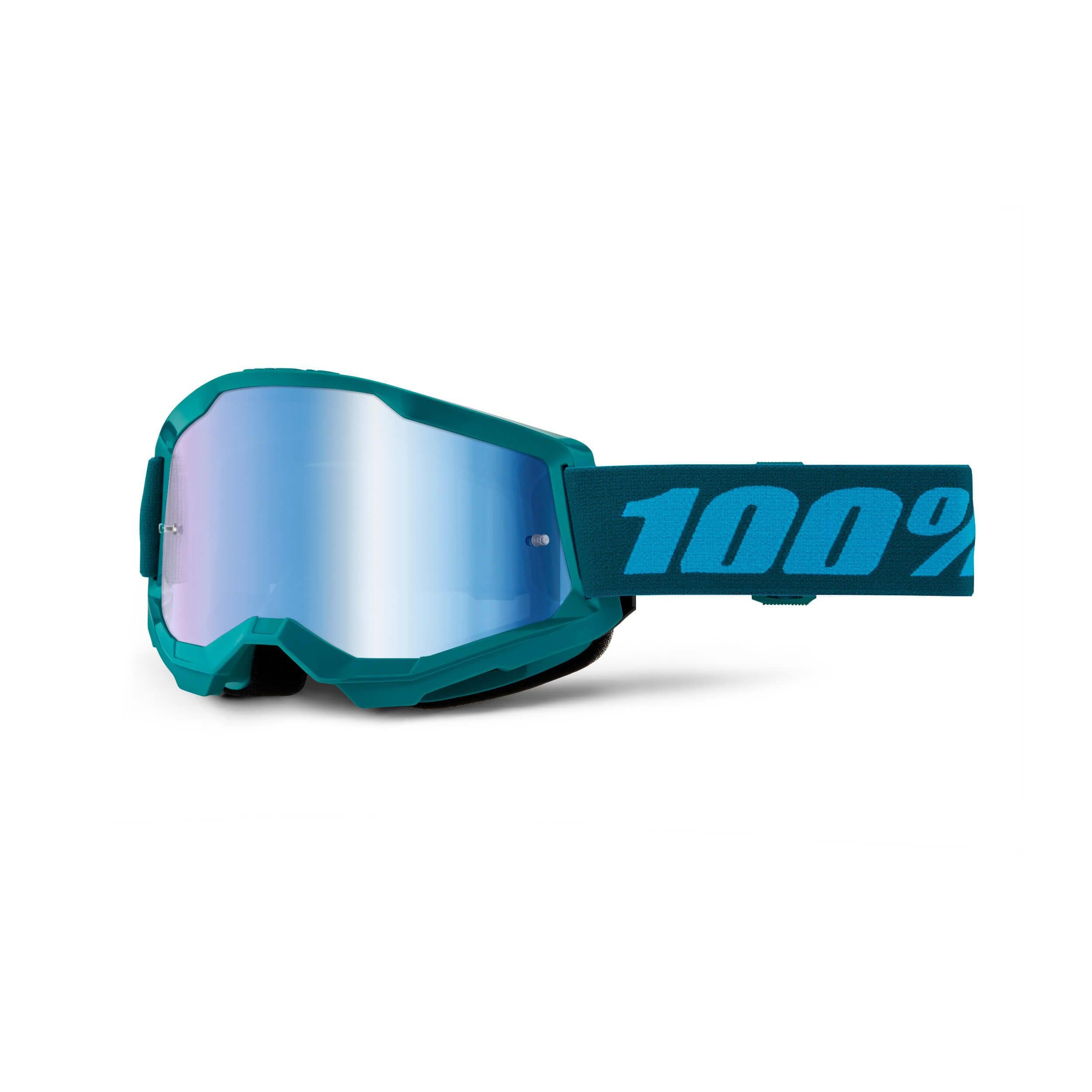 100% Strata 2 Goggle Stone / Blue Mirror Lens