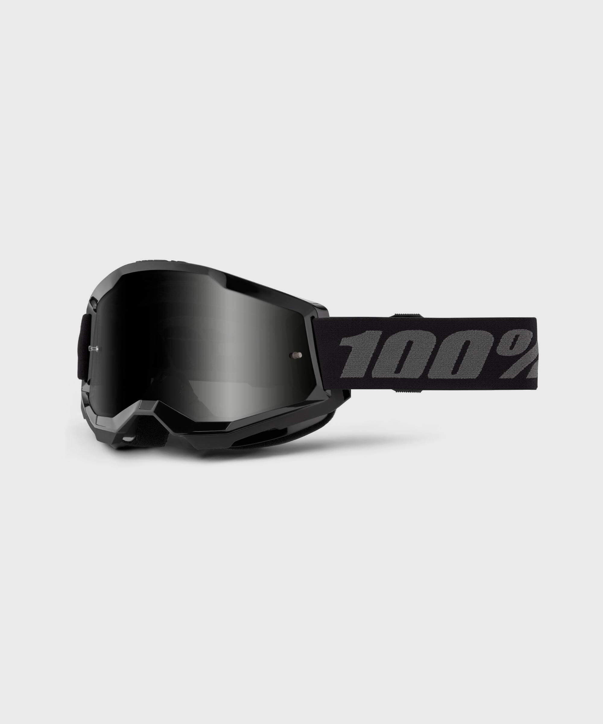 100% Strata 2 Sand Goggle Black / Smoke Lens