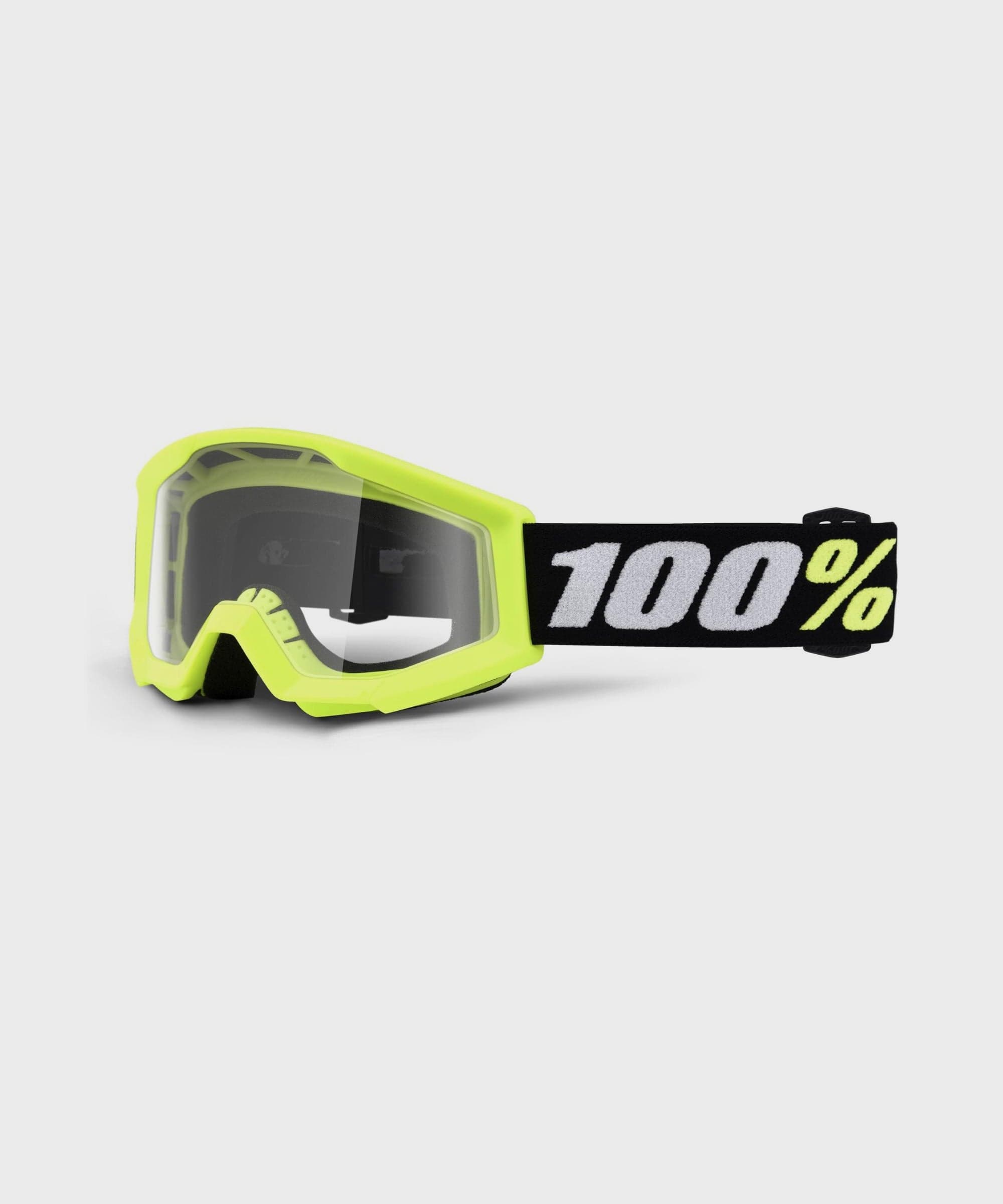 100% Strata Mini Goggles Yellow / Clear Lens
