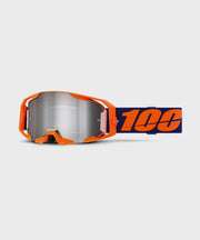 100% ARmatic Goggles Neon Orange / Mirror Silver Flash Lens