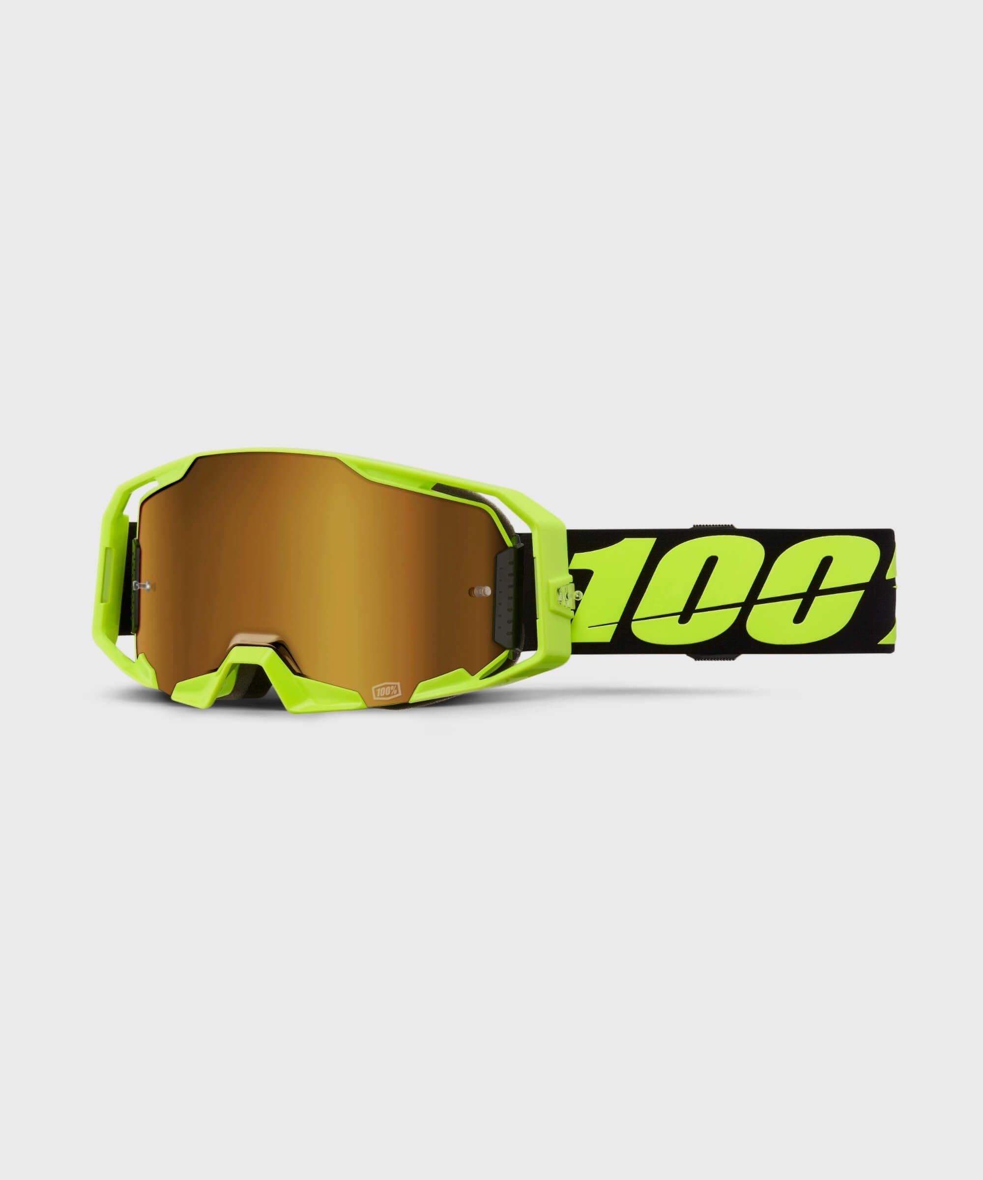 100% ARmatic Goggles Neon Yellow / Mirror True Gold Lens