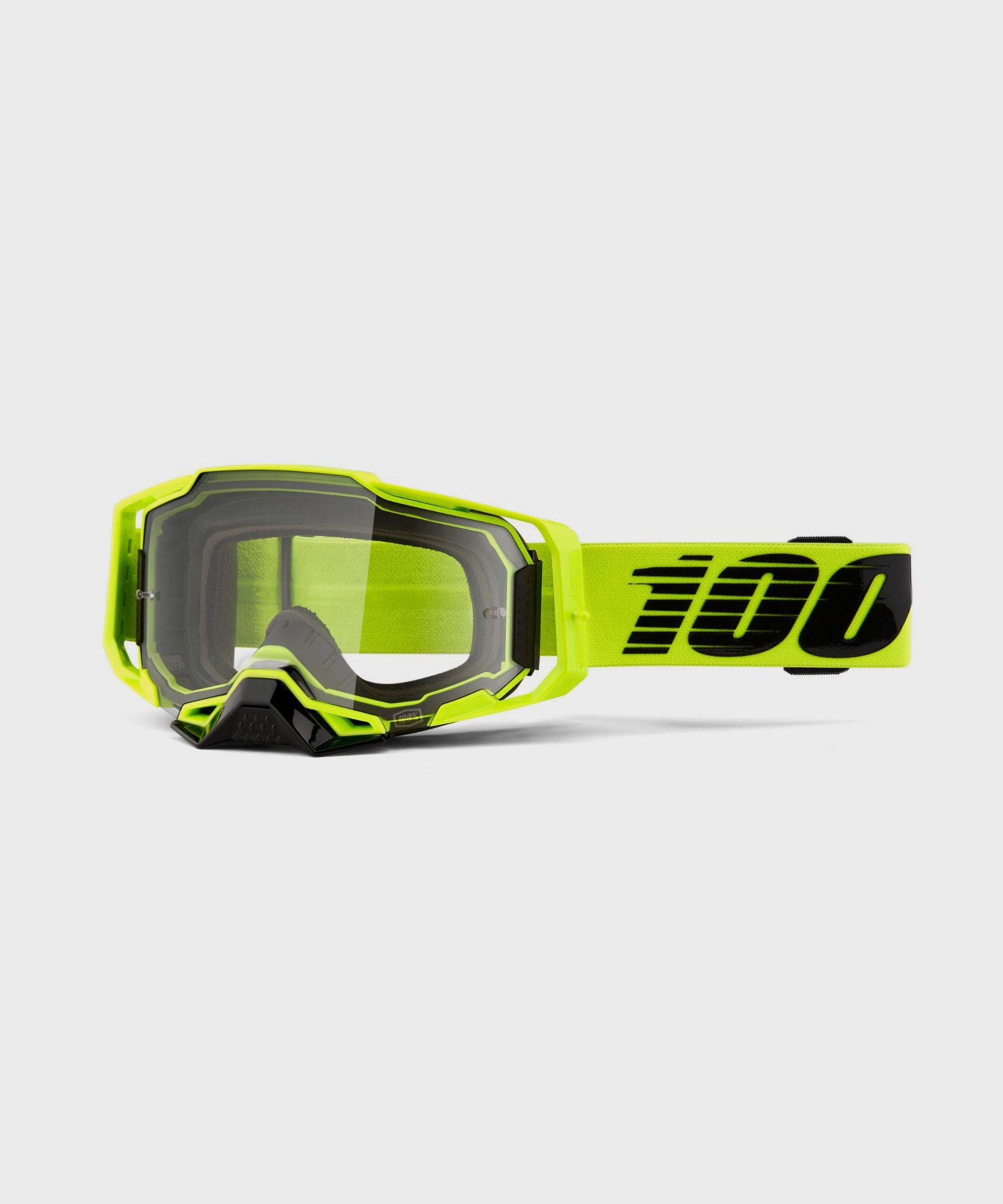 100% Armega Goggles Nuclear Citrus / Clear Lens