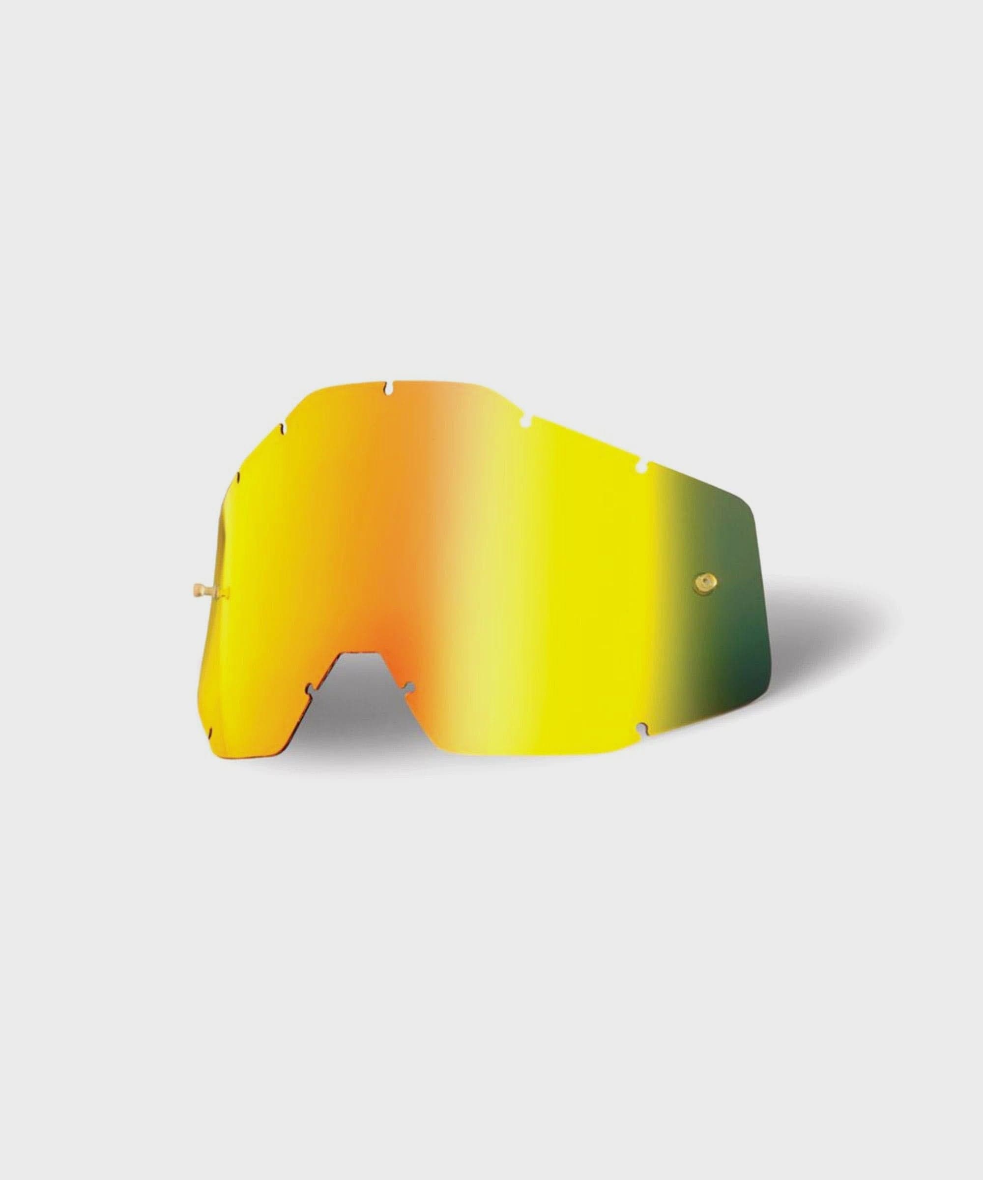 100% Accuri / Racecraft / Strata Anti-Fog Replacement Lens - Gold Mirror