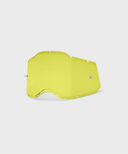 100% Racecraft 2 / Accuri 2 / Strata 2 Injected Replacement Lens - Yellow