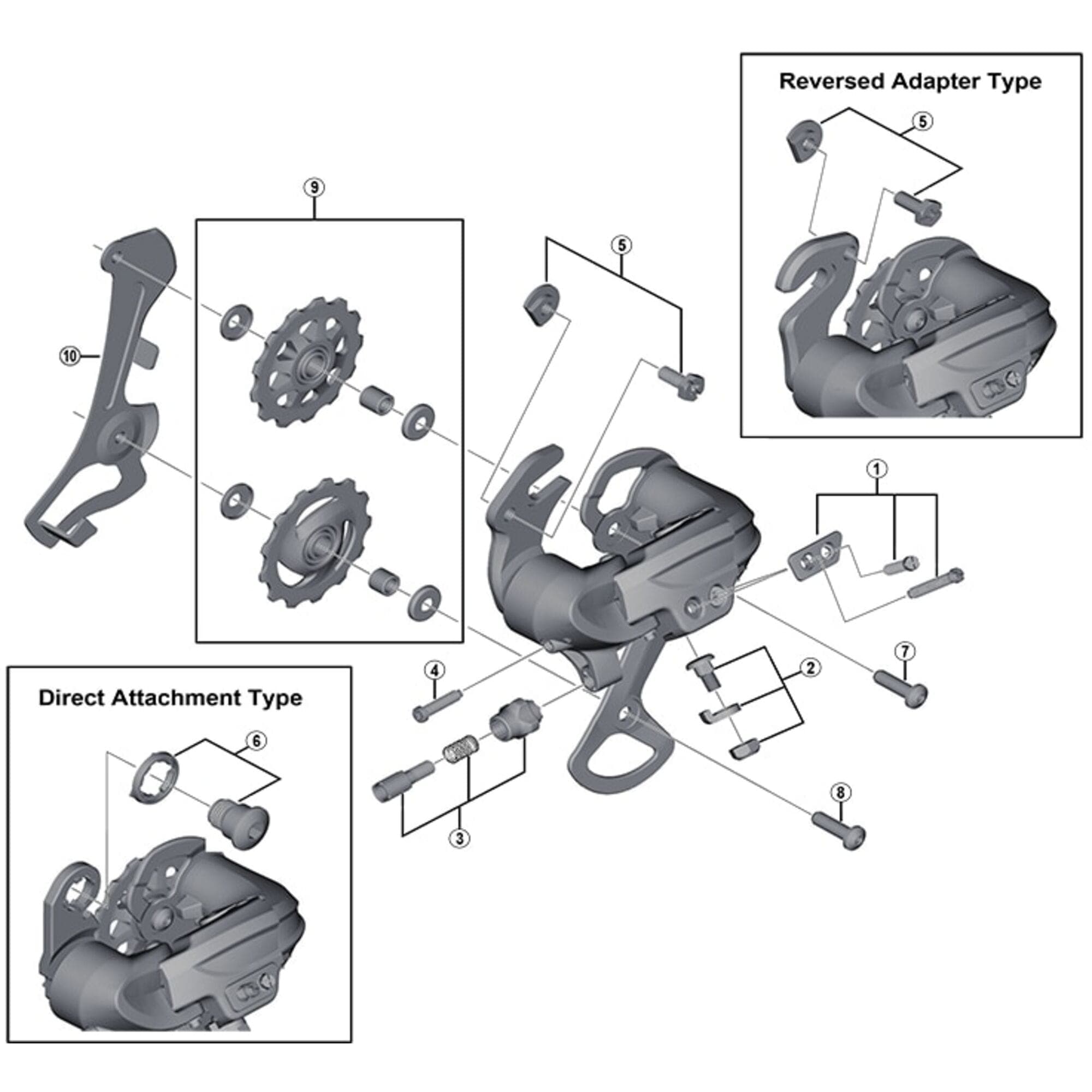 Shimano Spares RD-TX35 tension and guide pulley set