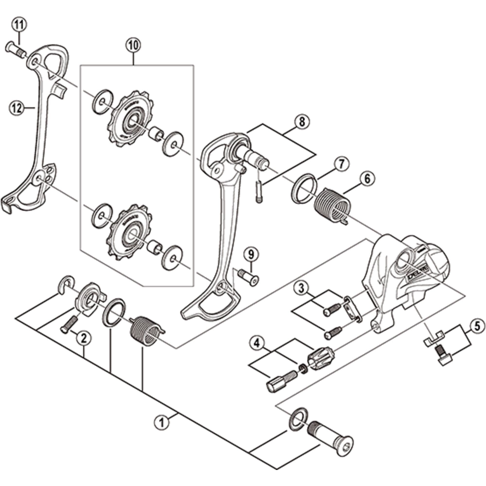 Shimano Spares RD-M591 outer plate assembly, SGS-type