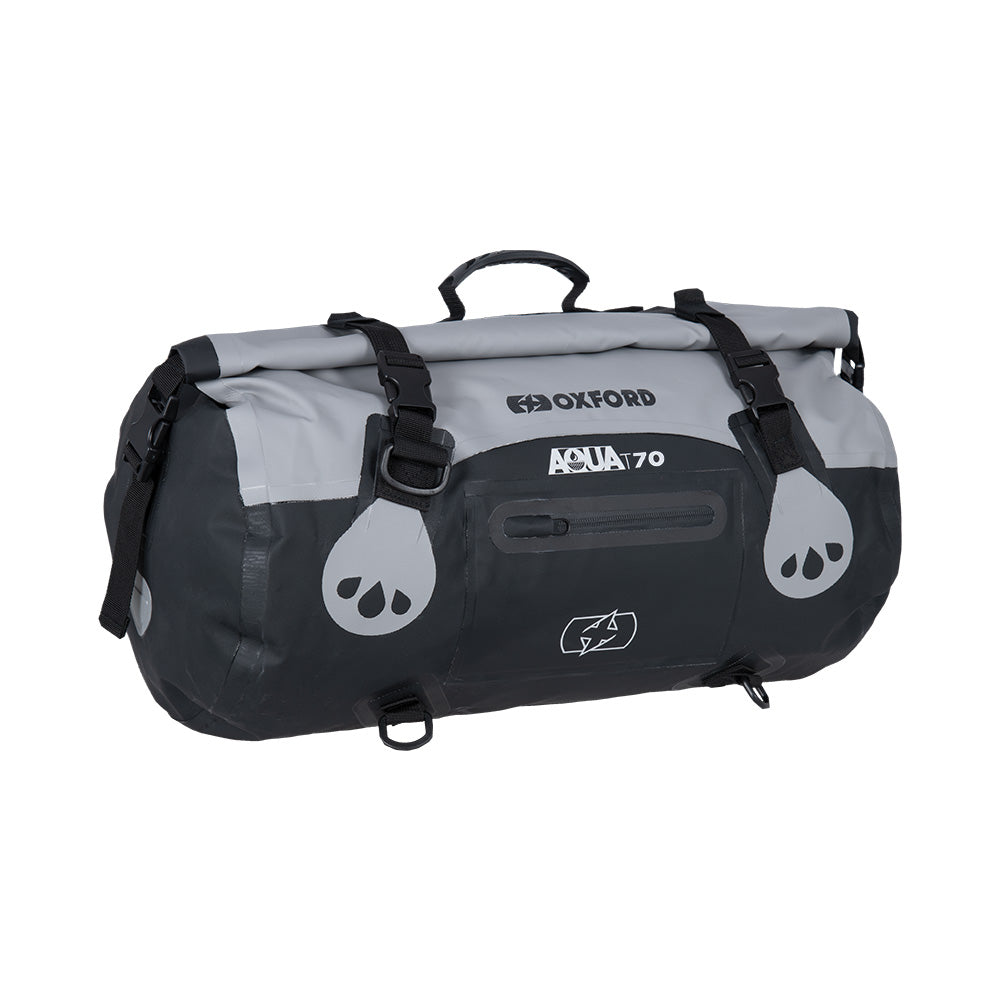 Oxford Aqua T-70 Roll Bag- Grey/Black