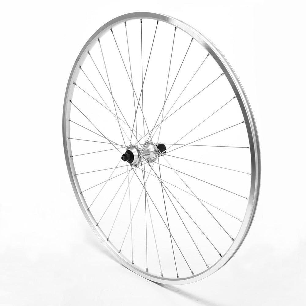 Rear Wheel 26 x 1 3/8 Single Wall Silver Nutted Single Speed