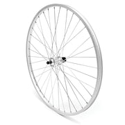 Rear Wheel 700c Hybrid Cassette Silver Single Wall QR